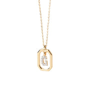 A G initial pendant featuring a polished letter charm on a delicate chain, creating a personalized and elegant jewelry piece.